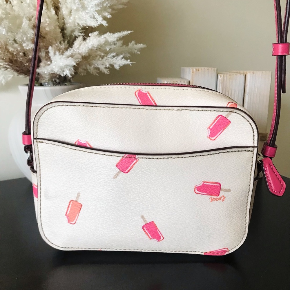 Coach Mini Camera Crossbody Bag With Popsicle Print - Picture 8 of 16